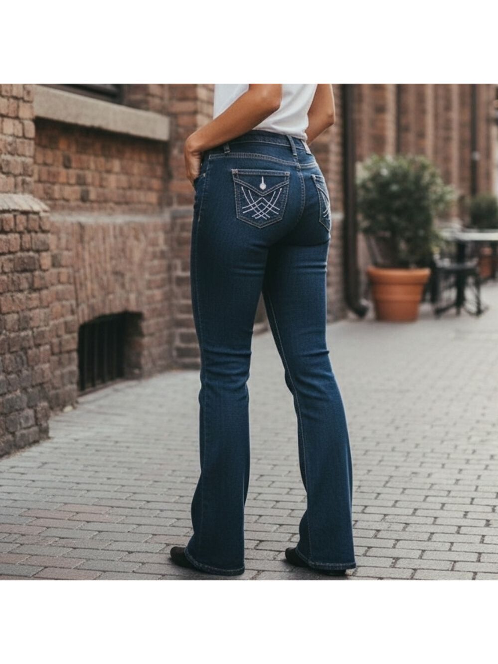 True Devotion Straight Leg Mid- rise Jeans